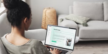woman viewing digital benefits guide