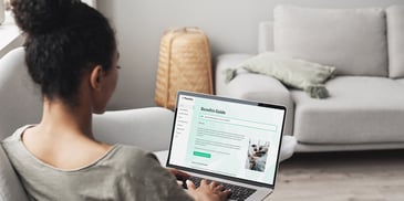 woman viewing digital benefits guide